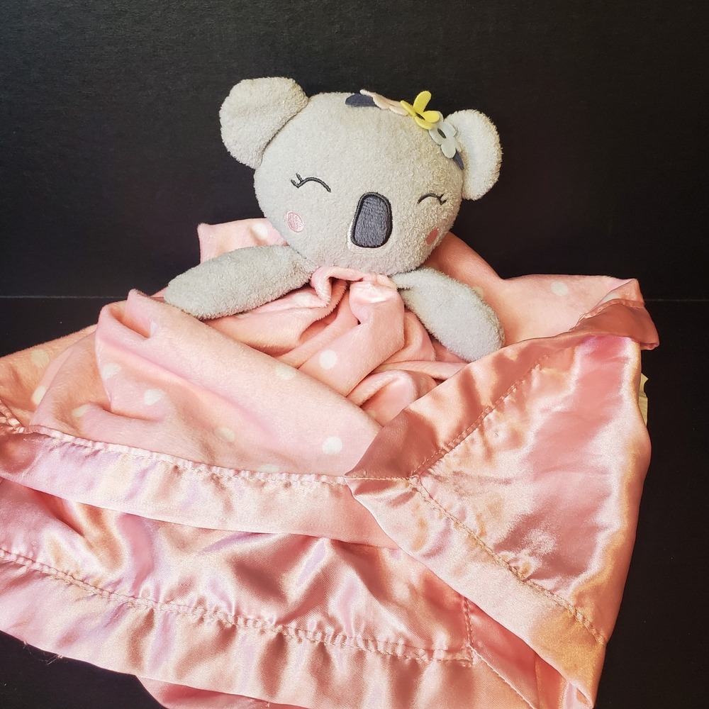 Koala Bear Baby‎ Security Blanket Lovey Pink X-Large Gerber Just Born XL Satin